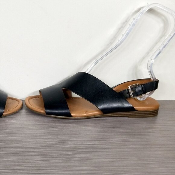 Franco Sarto Garza Sandal, Black Leather, Womens Size 9 M / 39 - Picture 9 of 13